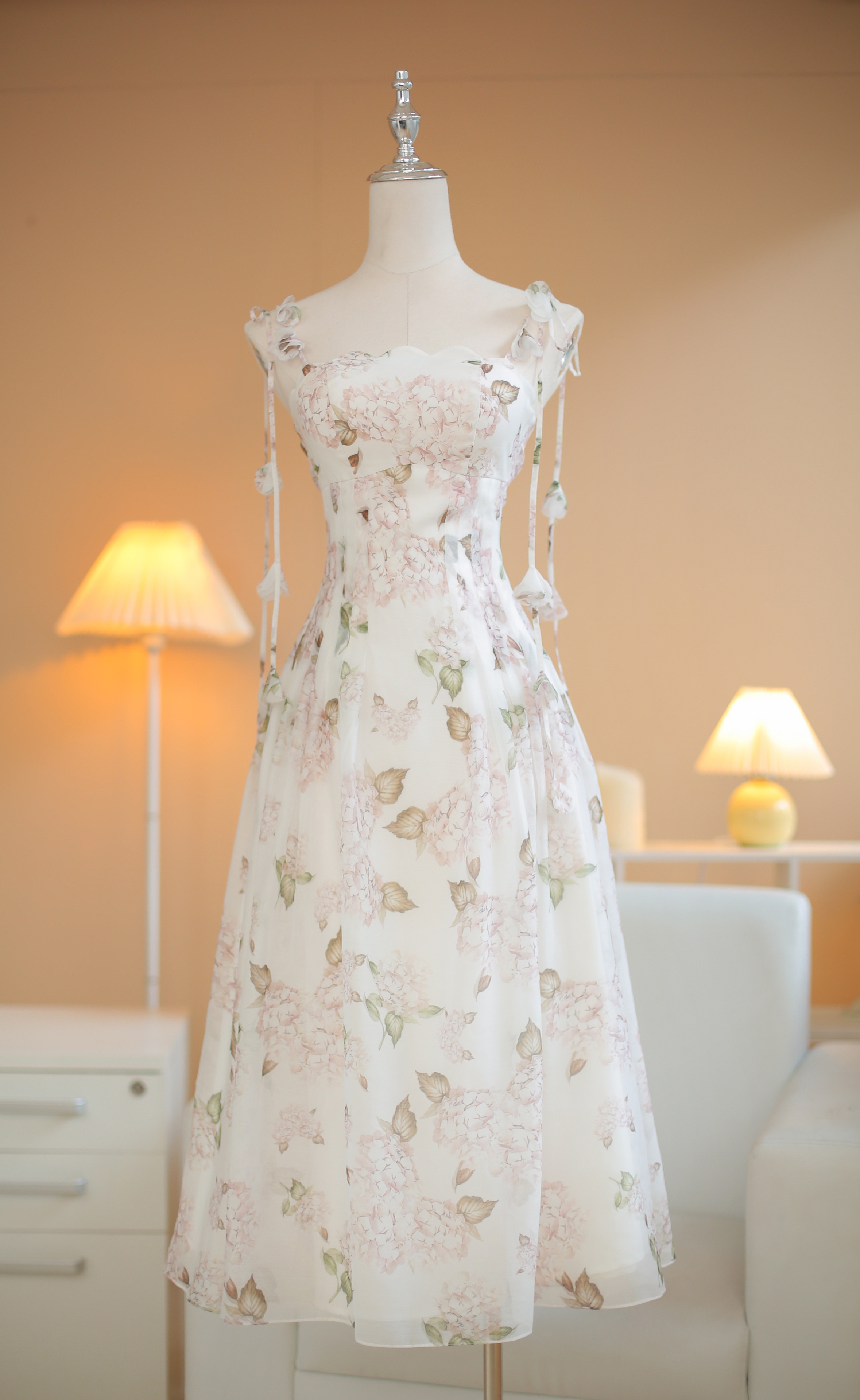 Sò vintage - wildflower đầm hoa hai dây xòe