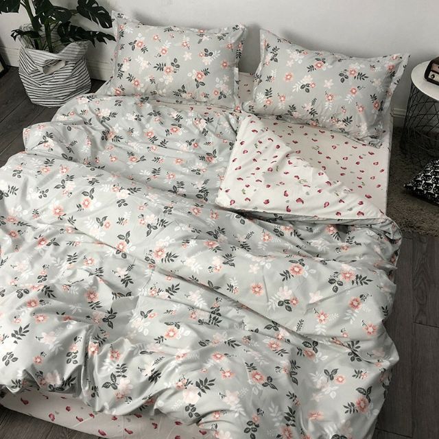 Bộ Chăn Ga Gối Hoa Nhí Vitage Cotton Poly Bộ Chăn Ga Gối Cao Cấp Nhập Khẩu 5 Món, 4 Món Bộ Sản Phẩm Chăn Ga Gối Nệm Nhiều Kích Thước Dùng 4 Mùa Gồm 1 Ga, 1 Vỏ Chăn, 02 Vỏ Gối (Có Lựa Chọn Mua Thêm Vỏ Gối Ôm)