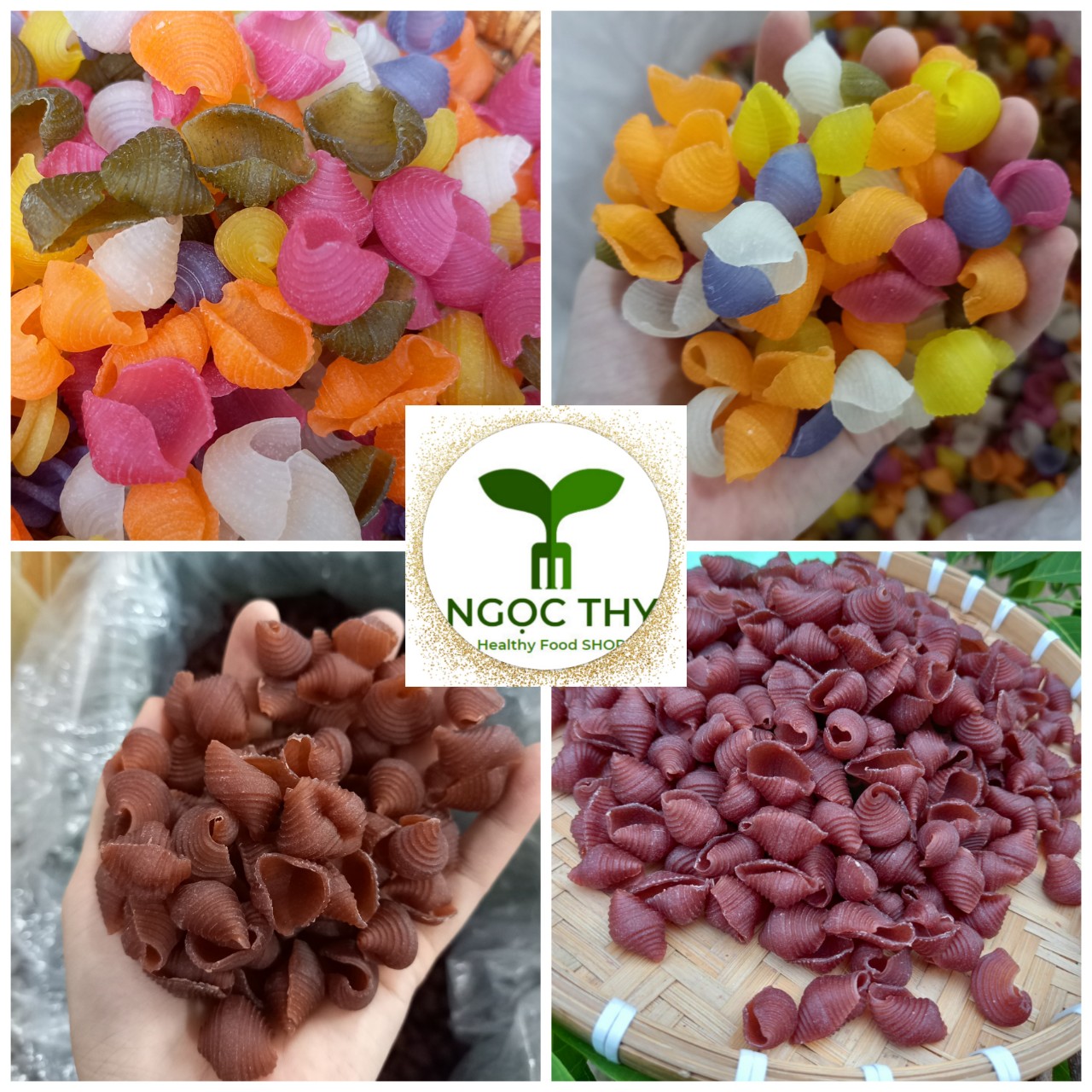 Nui gạo lứt và Nui rau củ ăn kiêng ăn chay 300gr/gói