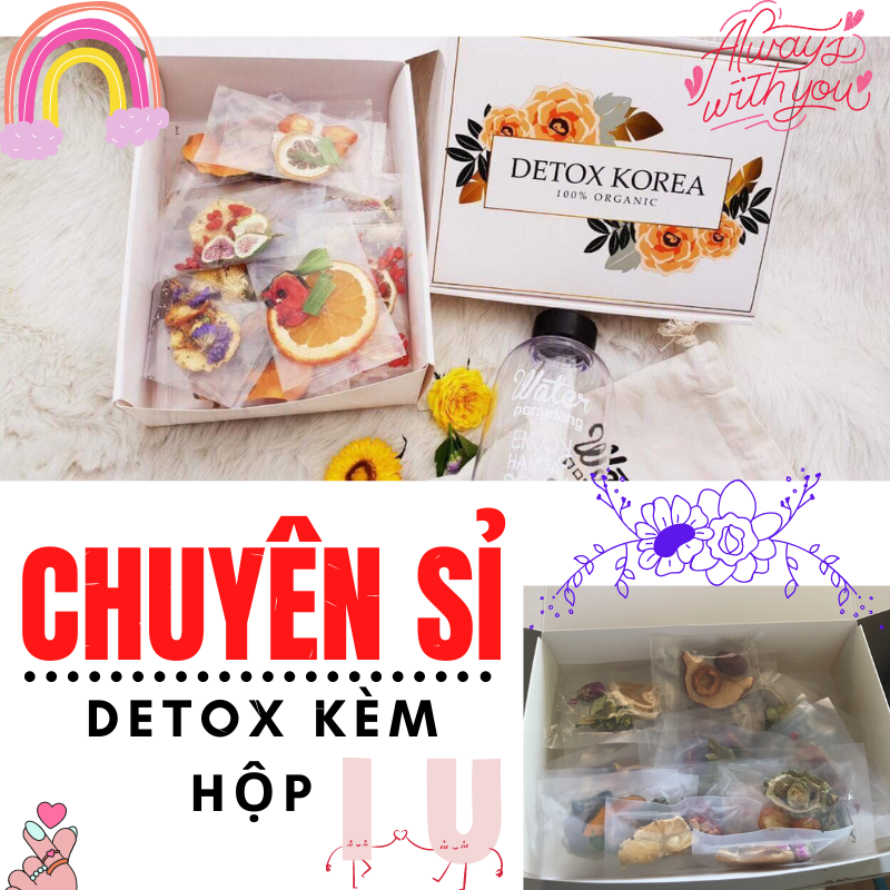 [HCM]SET 30 gói Trà hoa quả sấy khô DETOX KOREA - Kèm hộp 