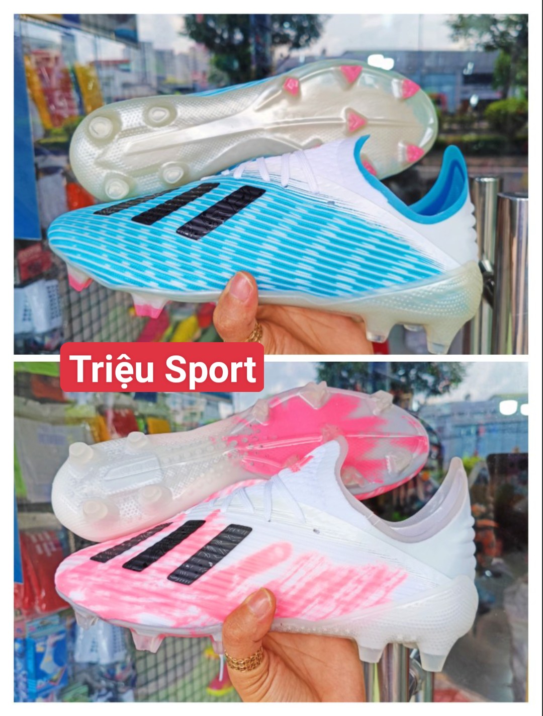 Giày đá bóng x19.1 fg tặng túi rút+tất+hộp