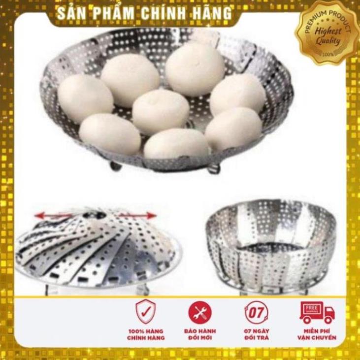 Rổ hấp inox sáng bóng không rỉ _rổ hấp đa năng