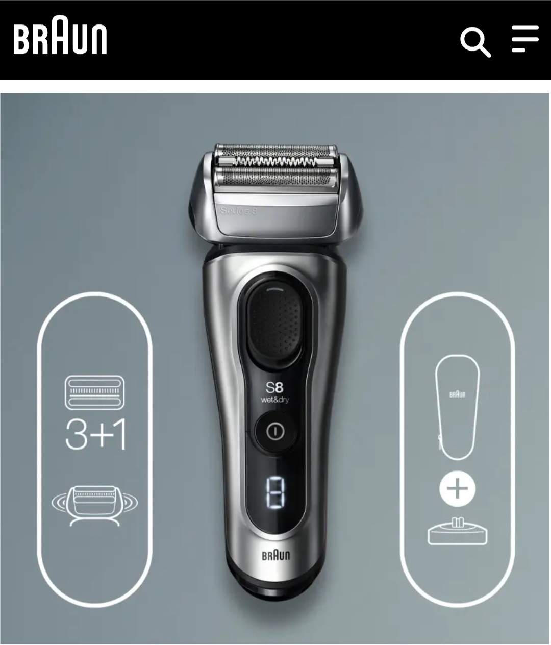 Máy cạo râu braun 8 - made in germany - series 8417s/ 8340cc