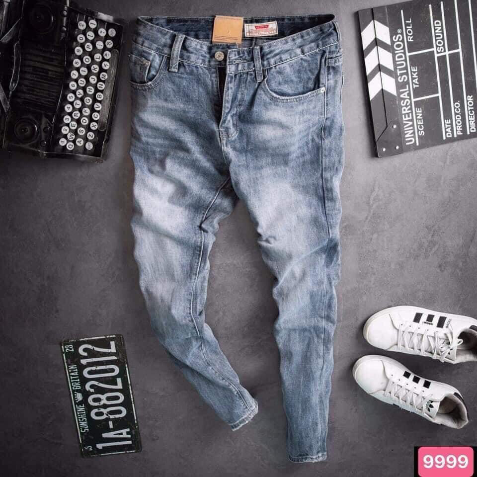[HCM]Quần Jean Nam Quần Bò Nam Mẫu Phối Màu Xanh Bạc Mới Trẻ Trung Hiện Đại Chất Jean Co Dãn Thoải Mái Vận Động Hàng Y Hình