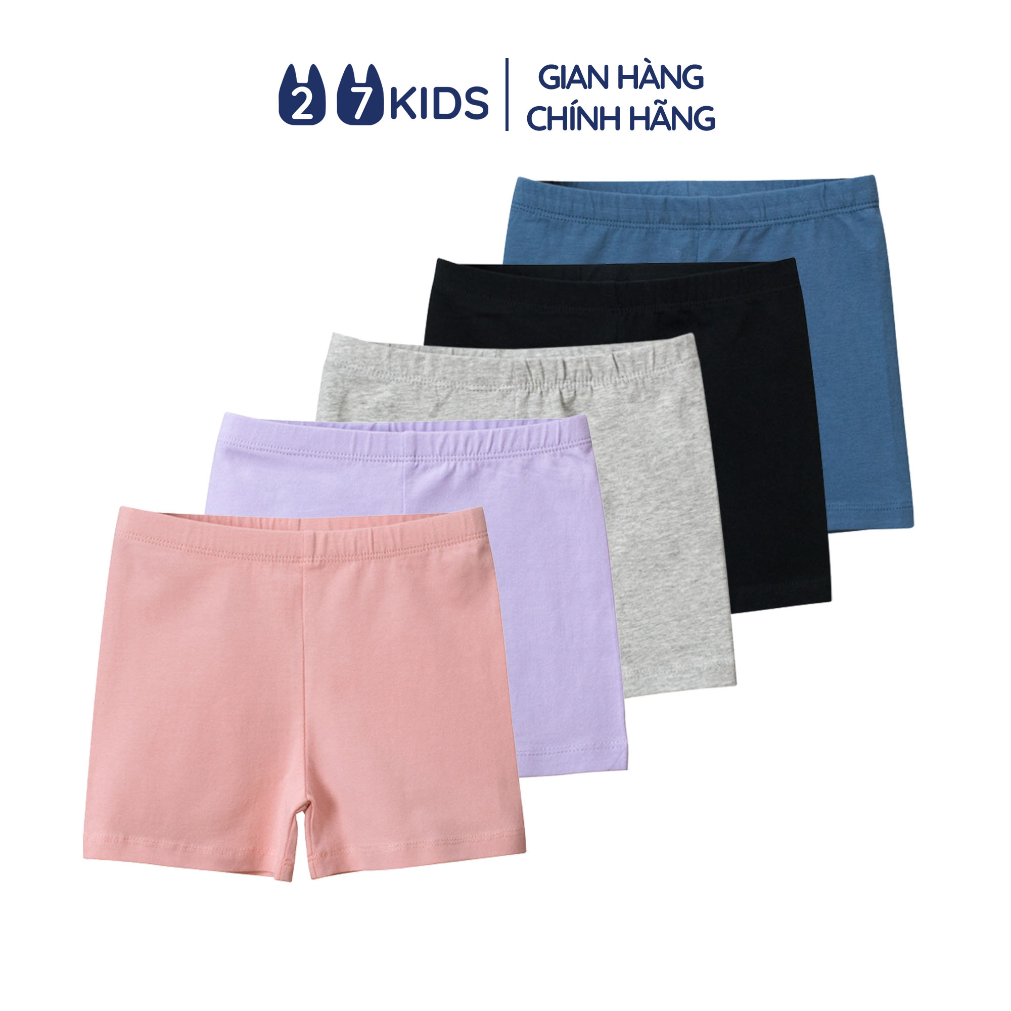 Quần legging đùi 27Kids Home cho bé gái mùa hè mềm mỏng mát cho trẻ từ 2-10 Tuổi GSPS2