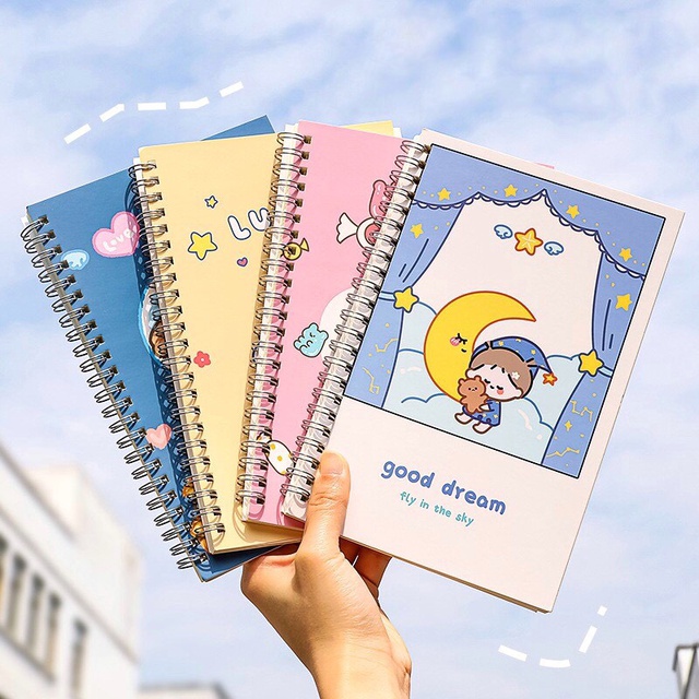 Sổ Tay Lò Xo Vintage 60 Trang Nhiều Mẫu Siêu Đáng Yêu