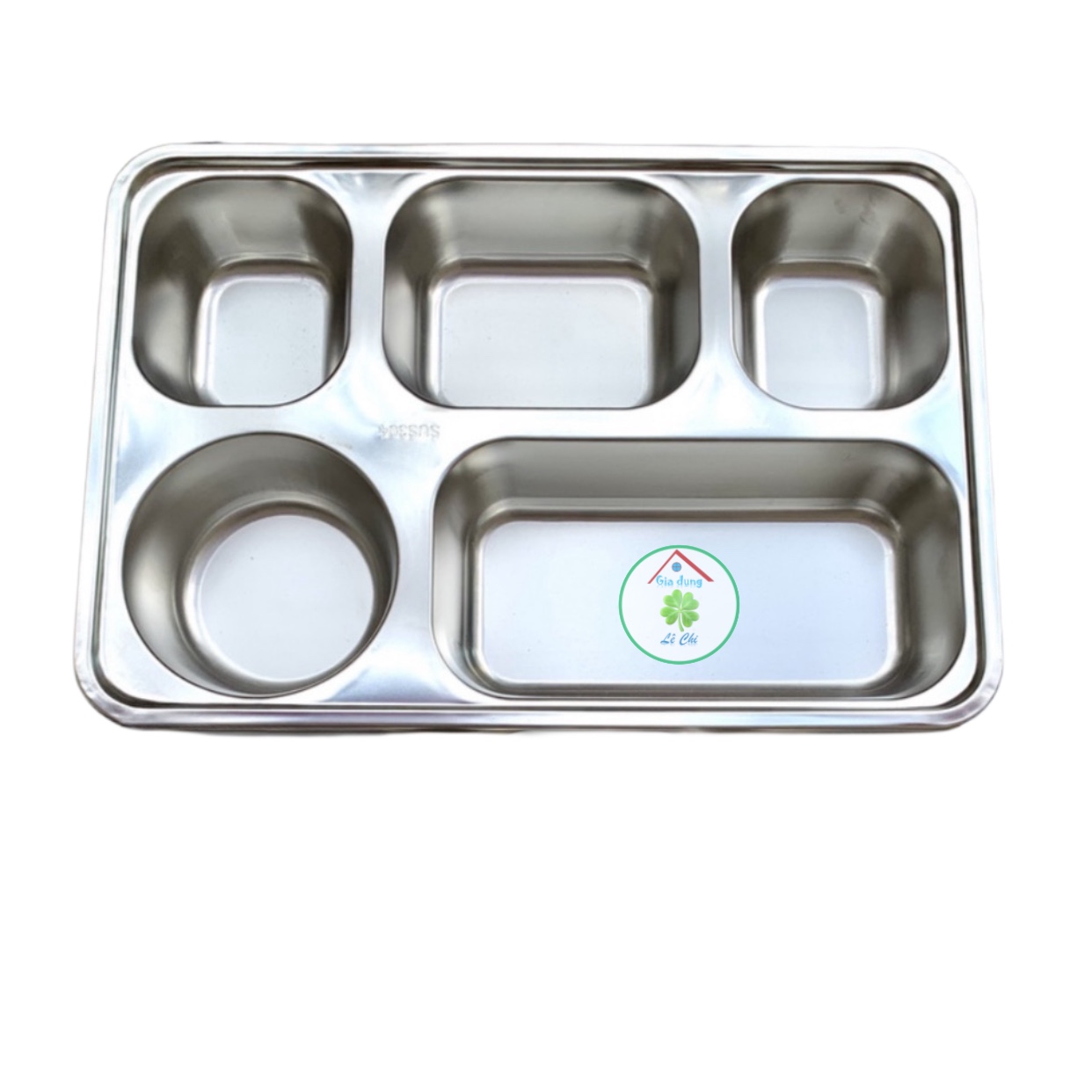 Khay cơm inox 5 ngăn sâu lớn sus304