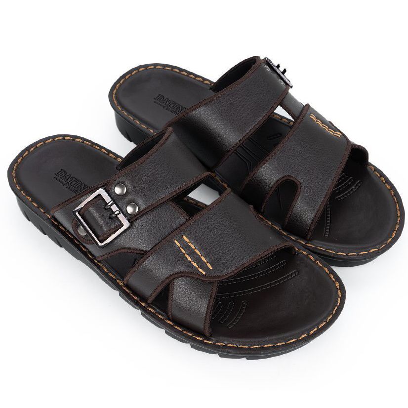 Dép Nam Khâu Đế Quai Ngang Chéo Chất Liệu Da Bò Xịn Cap Cấp Kiểu Dáng Thời Thượng Mẫu Mới Nhất 2023