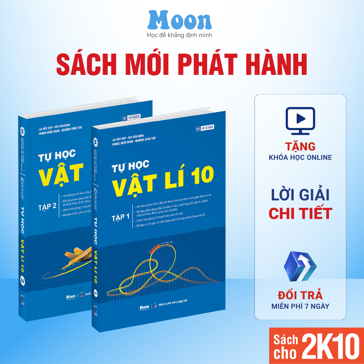  Sách Tự Học Vật lý Lớp 10 Chương Trình SGK Mới | Moonbook 