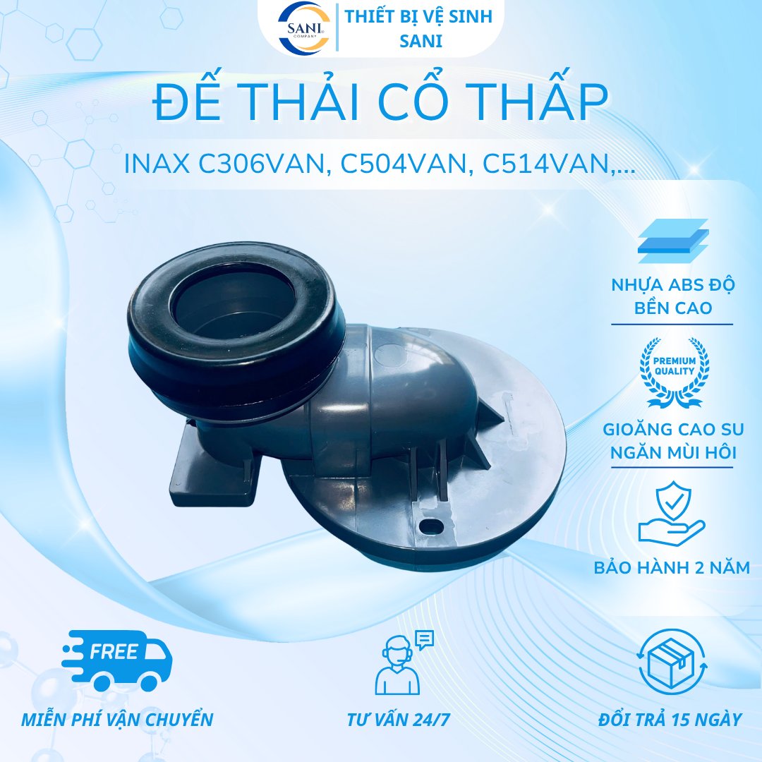 Đế Thải Bồn Cầu Cổ Thấp Chống Hôi Cho Bồn Inax