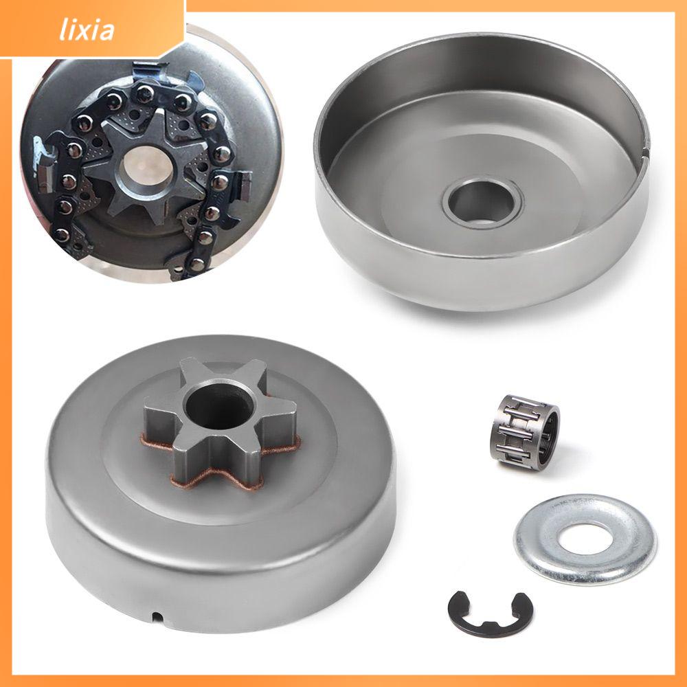 LIXIA Tùy chỉnh Bền Bộ phận thay thế cưa máy Dụng cụ làm vườn Dành cho STIHL Xích STIHL MS170 Máy giặt nhông xích ly hợp Drum E-Clip Kit