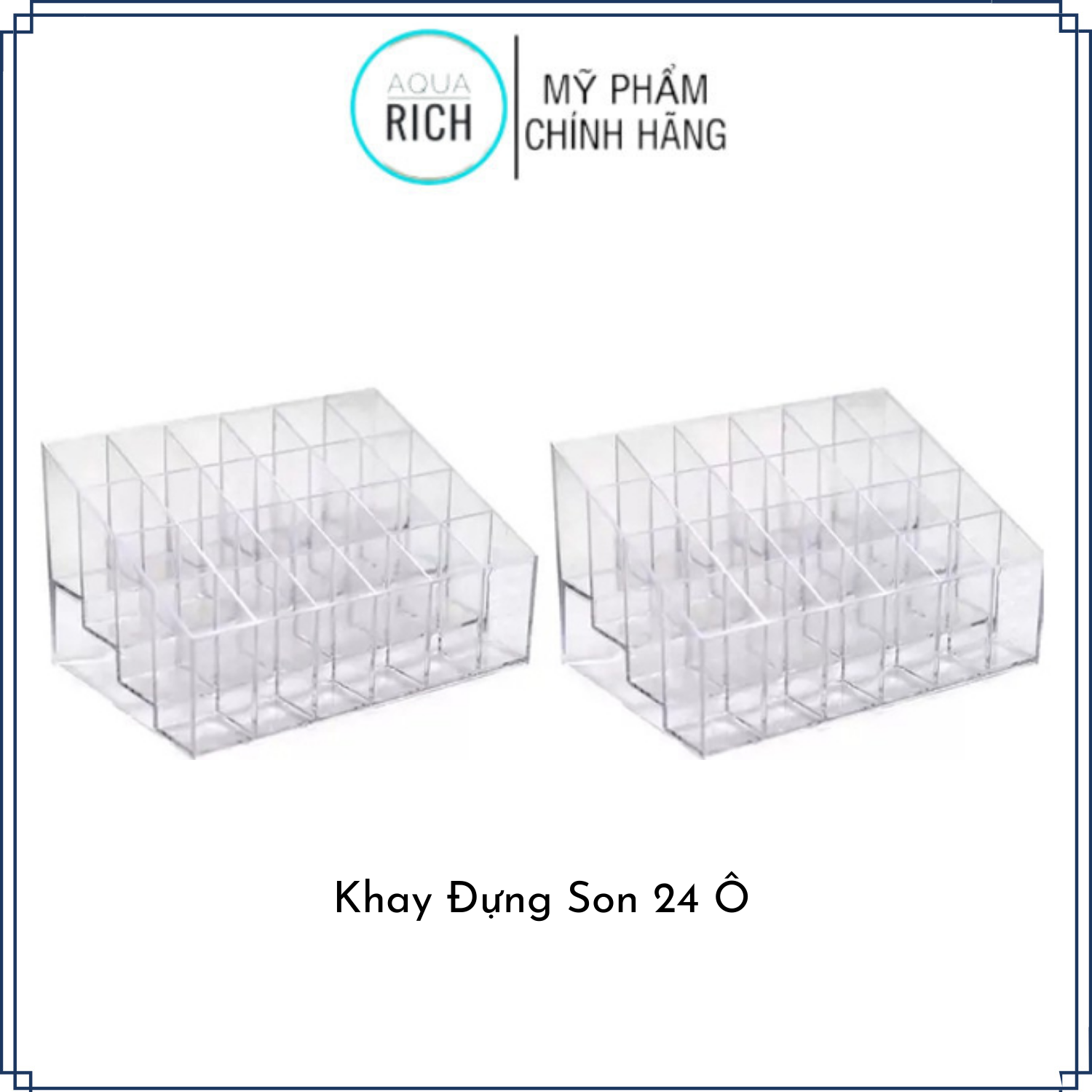 Khay đựng son 24 ô nhựa mika