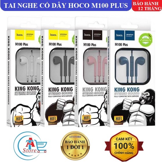 Tai Nghe Có Dây KingKong Hoco M100 Plus SuperBass - BH 12 Tháng