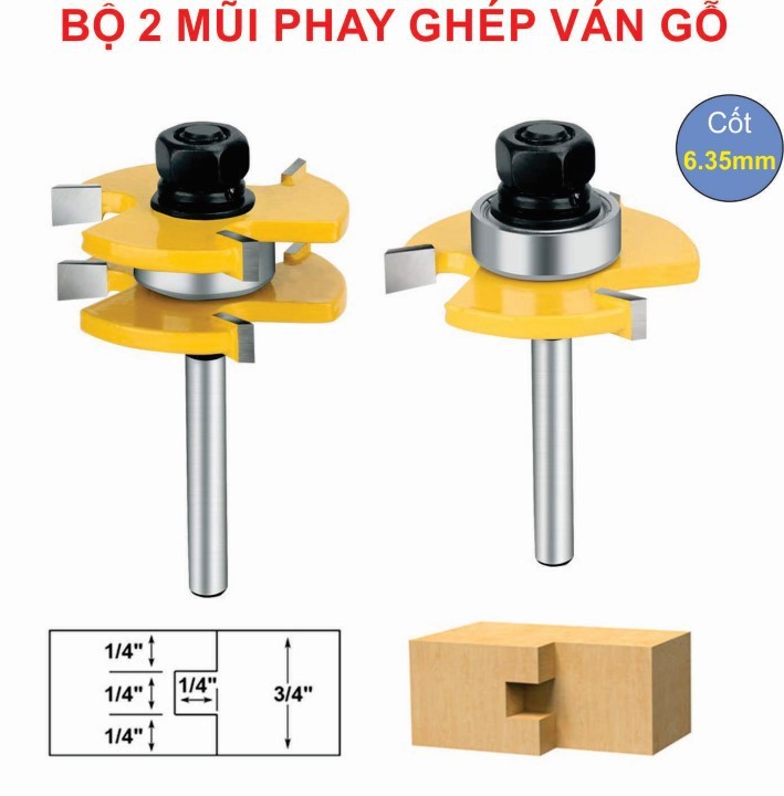 MŨI PHAY GHÉP VÁN SÀN, MŨI SOI GHÉP VÁN GỖ DÀY 13-19MM
