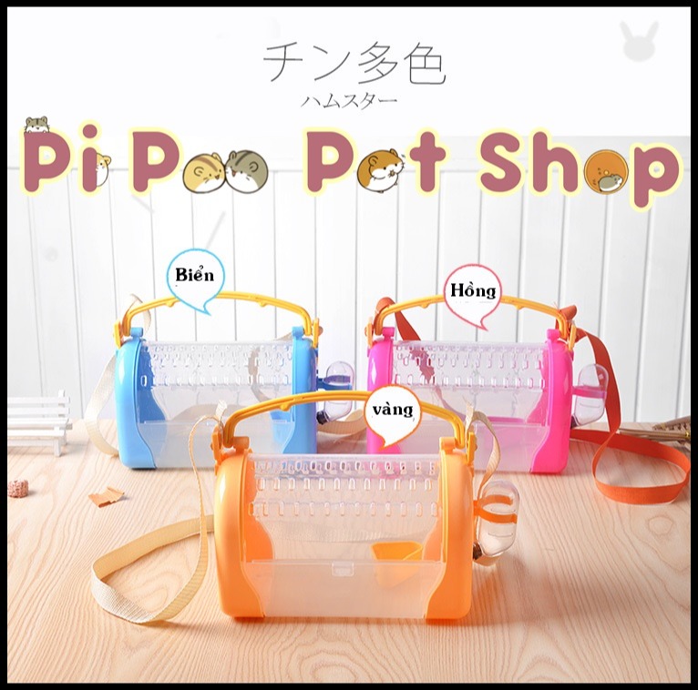 Lồng xách đi chơi nắp mika cho Hamster , sóc , thú nhỏ