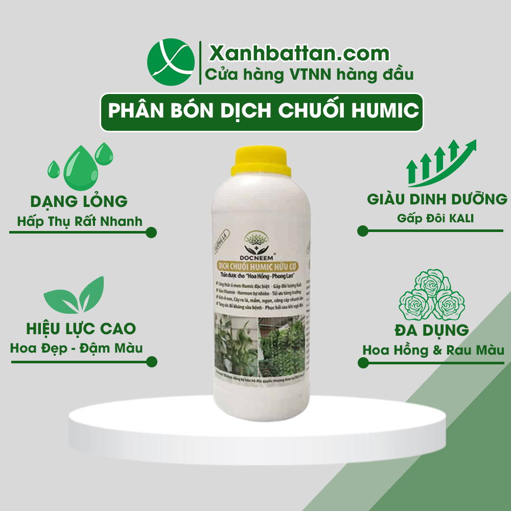 Dịch Chuối Chín Humic Kích Mầm Chồi, Kích Rễ, kích Kie, Phục Hồi Và Chống Suy Cây