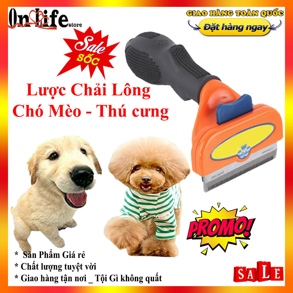 Lược chải lông chết chó mèo thú cưng, Dụng cụ chải lông gỡ lông cho chó mèo, lược chải chó mèo thú cưng lông ngắn- lông dài- đồ chải lông chó giá rẻ