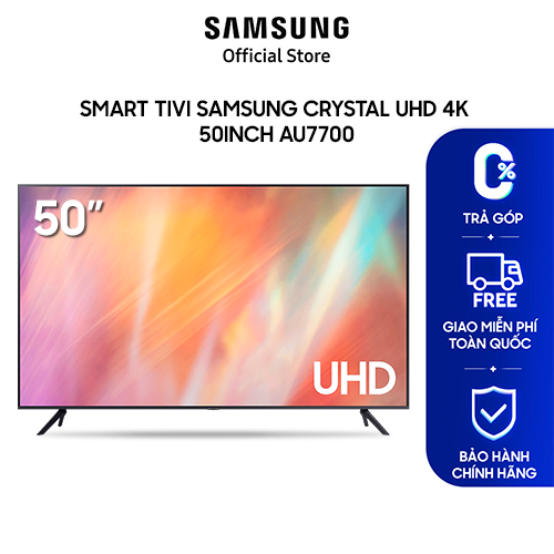 Smart tivi samsung crystal uhd 4k 50 inch au7700