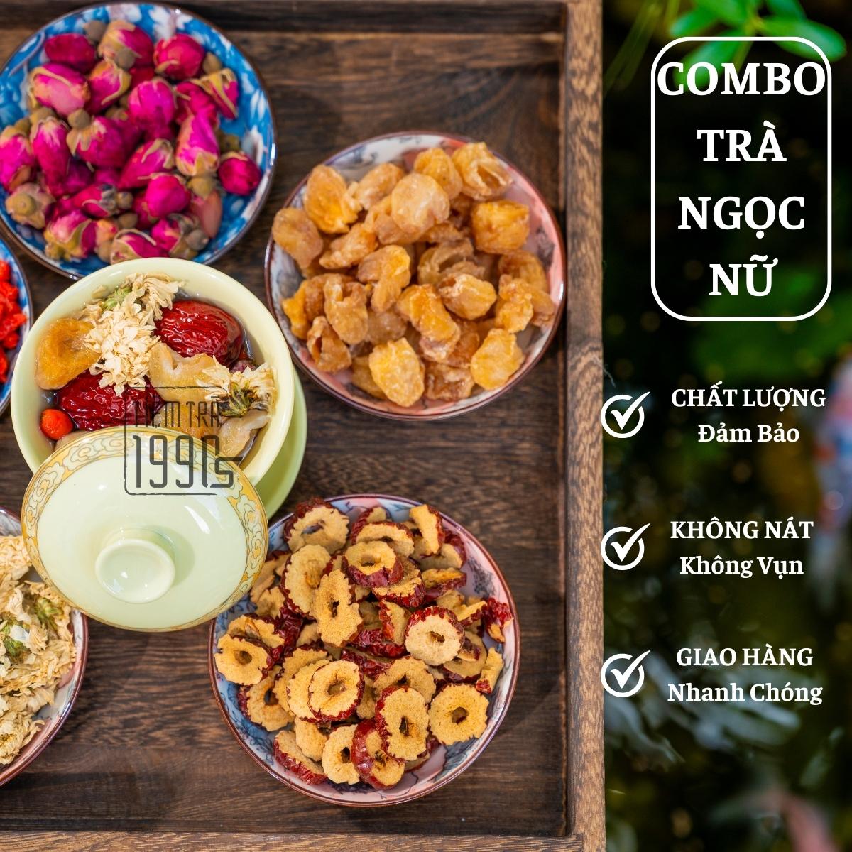 Combo trà ngọc nữ thải độc đẹp da giảm mụn - Tiệm trà 1990s trà thảo mộc