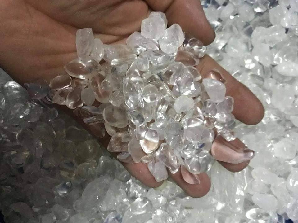 5 Kg đá thạch anh vụn trắng đánh bóng