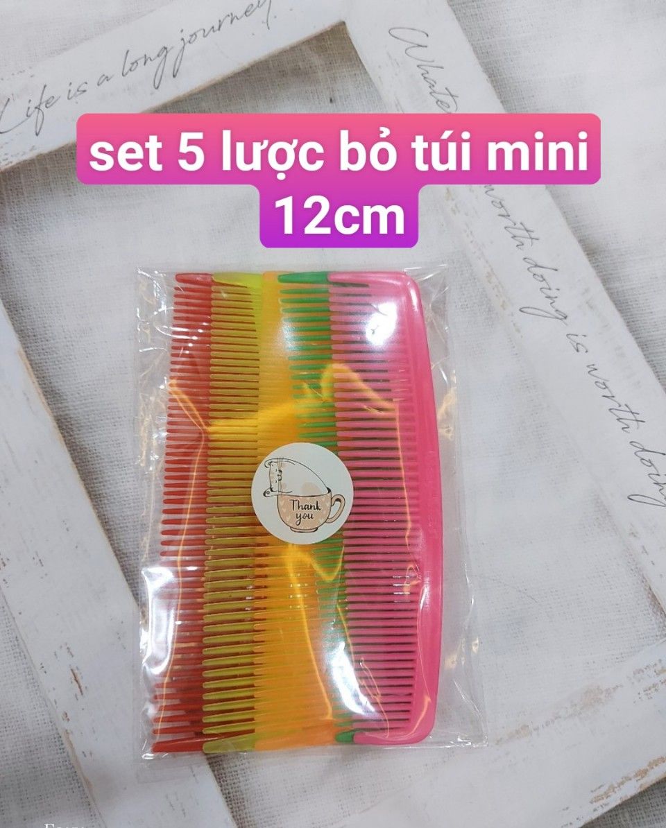Set 5 lược bỏ túi mini 12 cm , tiện lợi khi đi du lịch