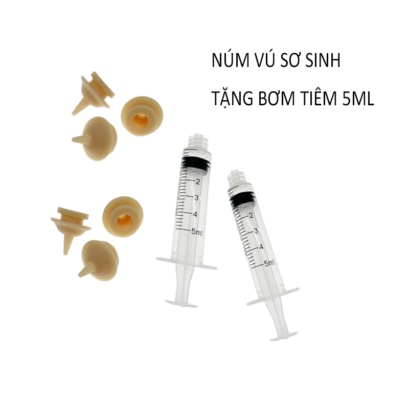 Núm vú giả thú cưng silicon size s bình sữa thú cưng vú gải cho sóc con