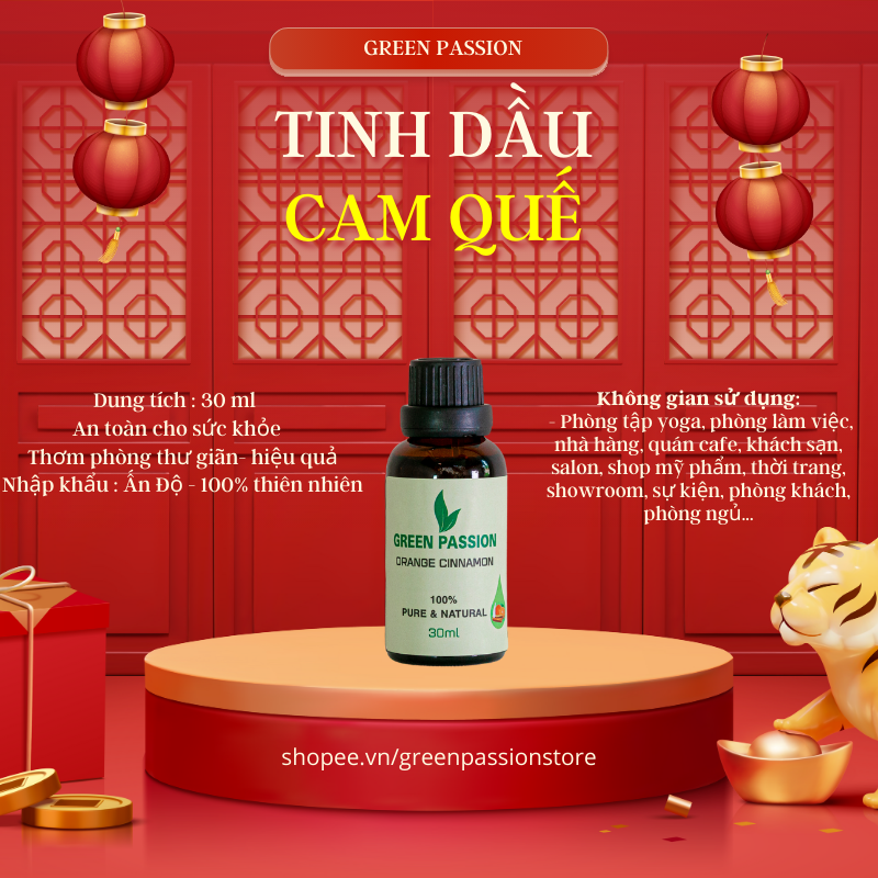 Tinh dầu cam quế cao cấp greenpassion