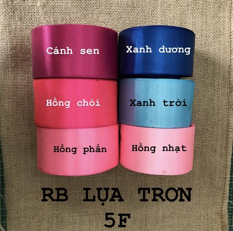 Ruy băng lụa trơn 5f