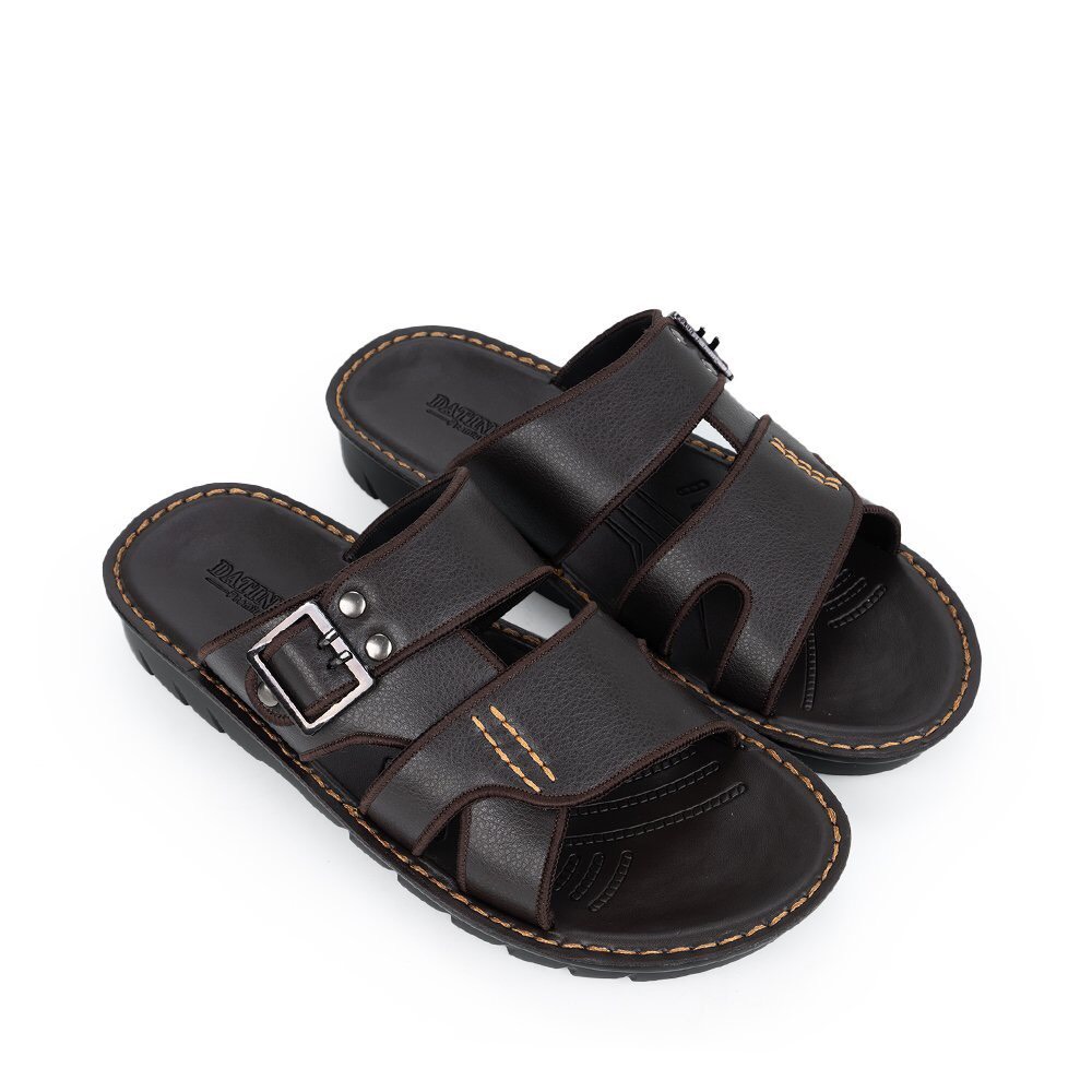 Dép nam da bò kết hợp đế khâu may cực đẹp chân quai siêu chắc chắn siêu bền - COCO MANGO