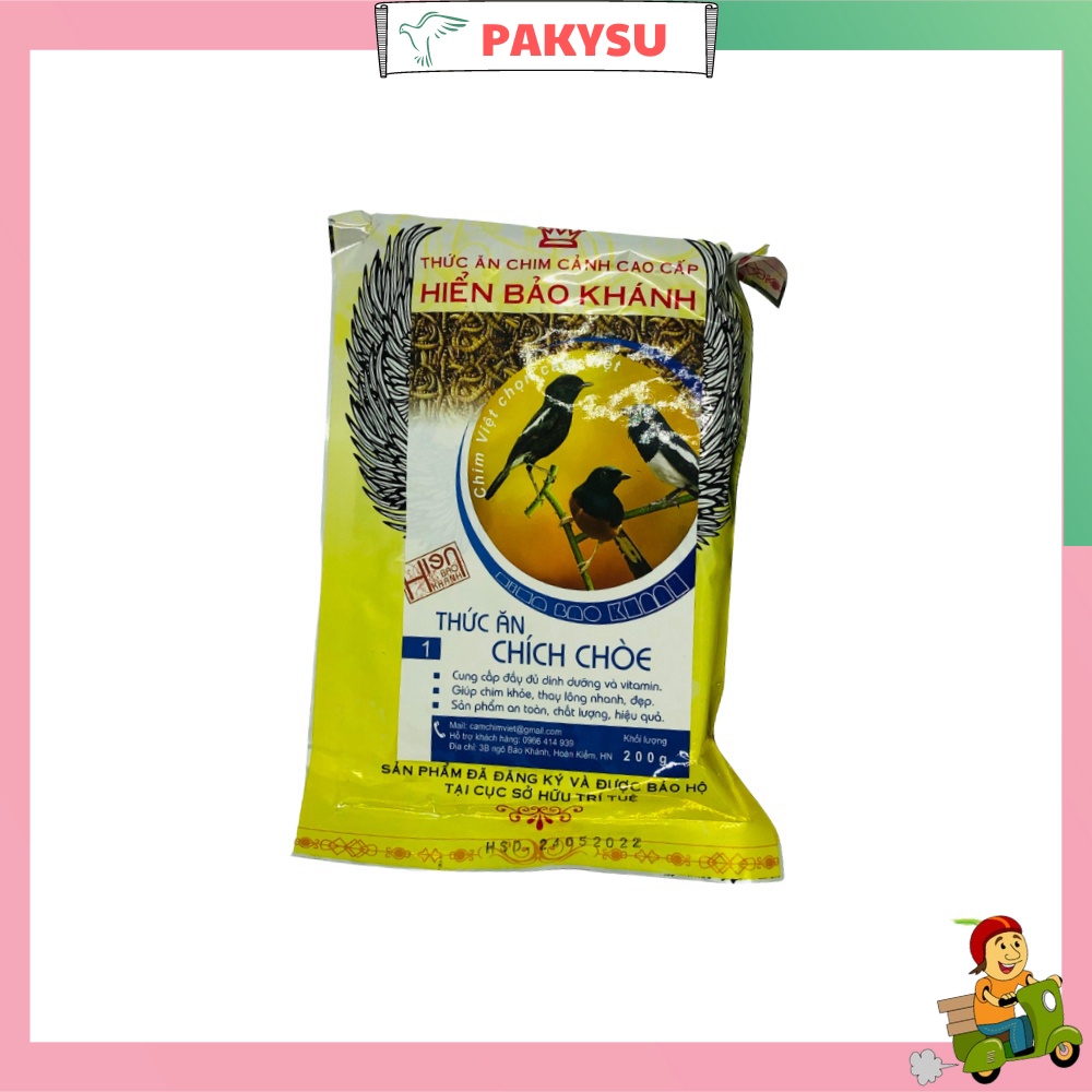 Cám Chim Hiển Bảo Khánh Chích Chòe Dưỡng - Thay Lông (Số 1) 200g - Thức Ăn Chim Cao Cấp