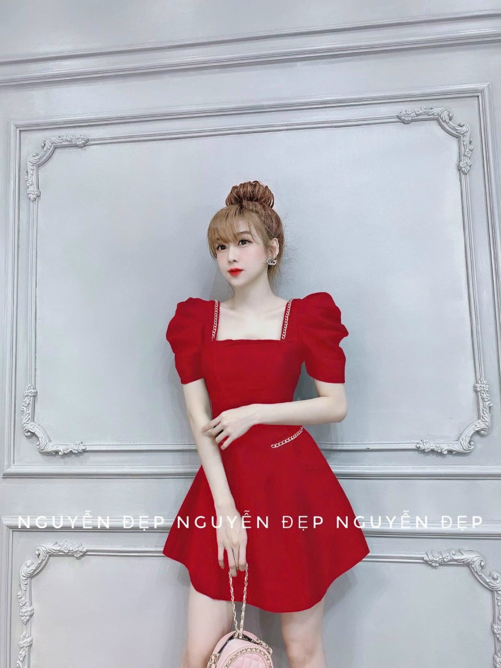 Đầm viền xích hàng thiết kế mãu mới siêu hót th21