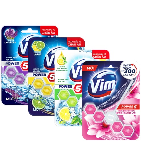 Viên Treo Bồn Cầu VIM sạch khuẩn, thơm mát hương lavender/chanh/trà xanh/hoa mộc lan