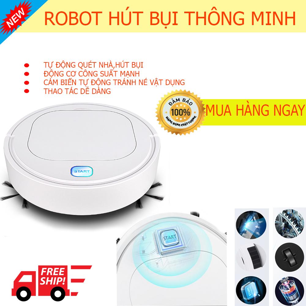 Robot Hút Bụi, Máy Hút Bụi Thông Minh, Robot Hút Bụi Thông Minh.Tự Động Phát Hiện Các Đồ Nội Thất, Dễ Dàng Làm Sạch Các Vị Trí Khó Như Gầm Giường, Tủ, Gầm Ghế Sofa.TẶNG 1 MÓC KHÓA SILICON