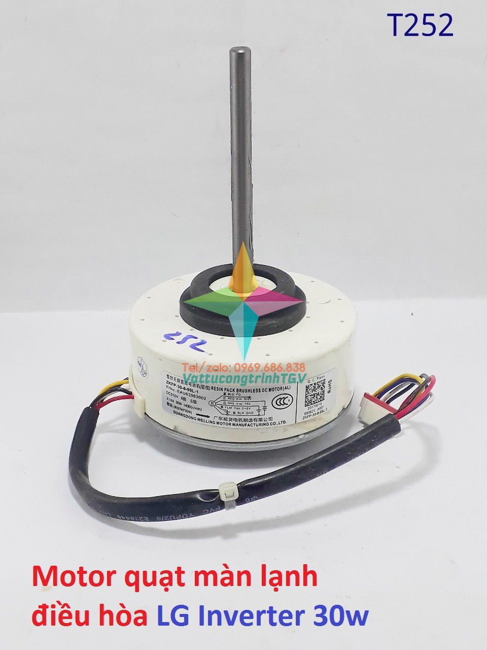 Motor quạt màn lạnh điều hòa LG Inverter hãng DC310V- 30W