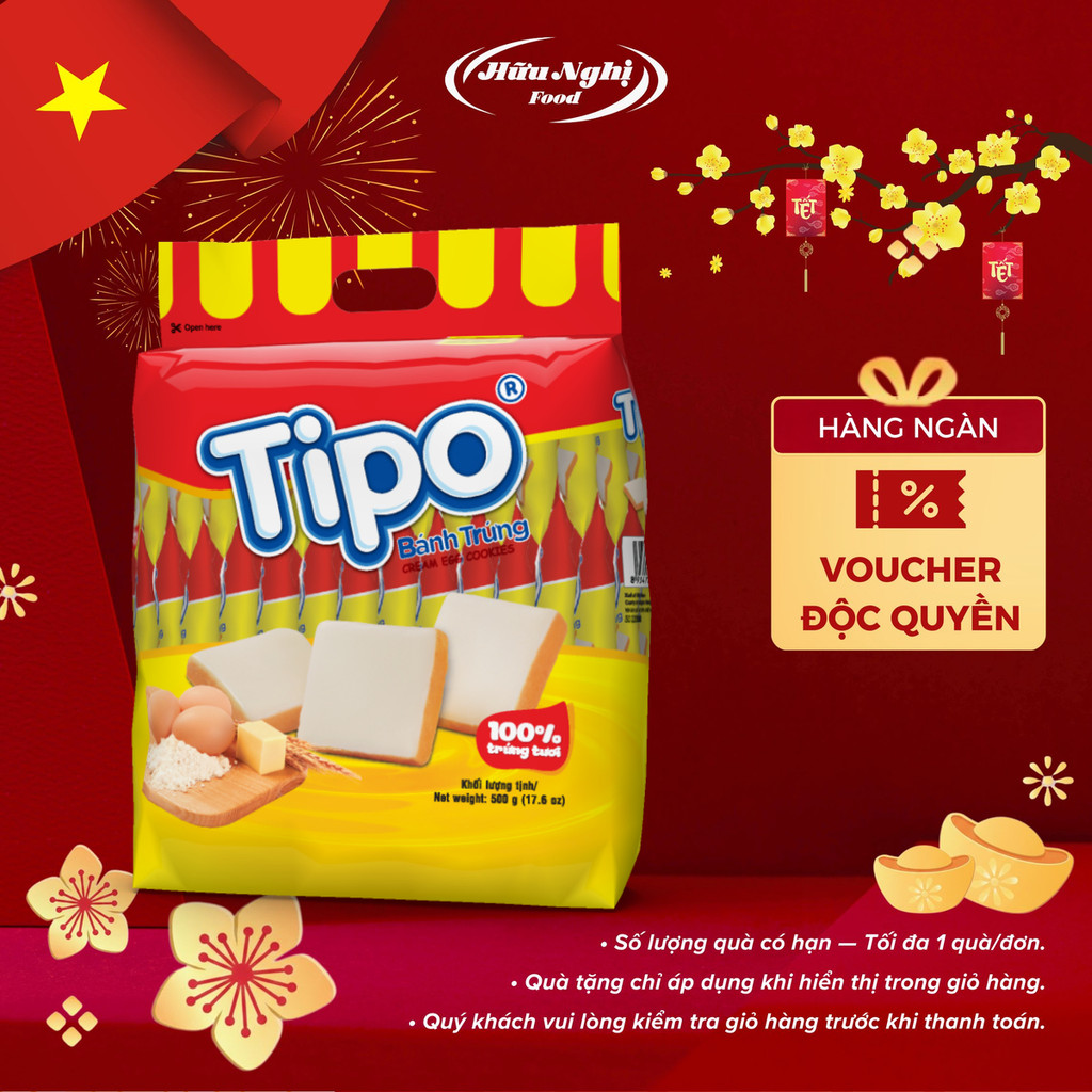  Bánh Tipo Trứng Nướng Vị Sữa 500g Hữu Nghị 