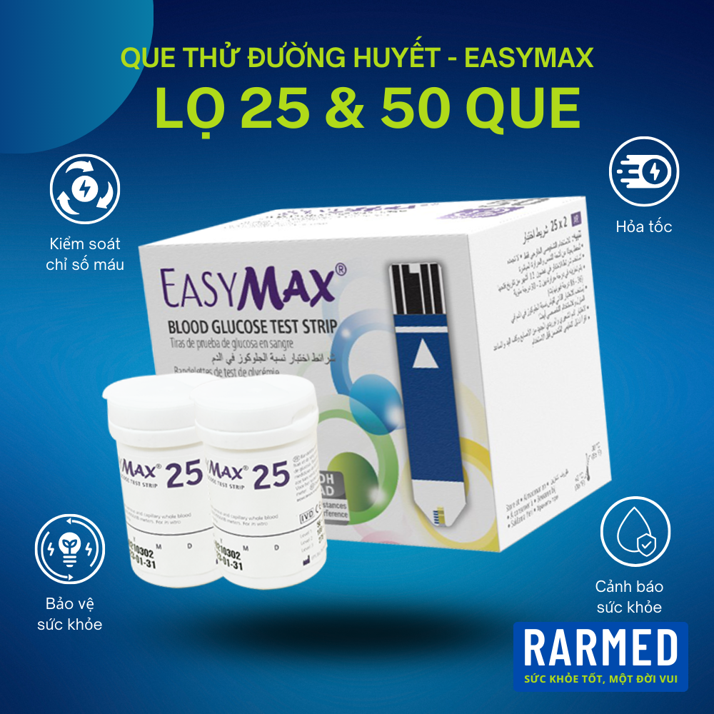 Easymax tag and easymax Nu test strips 25 and 50 PCs