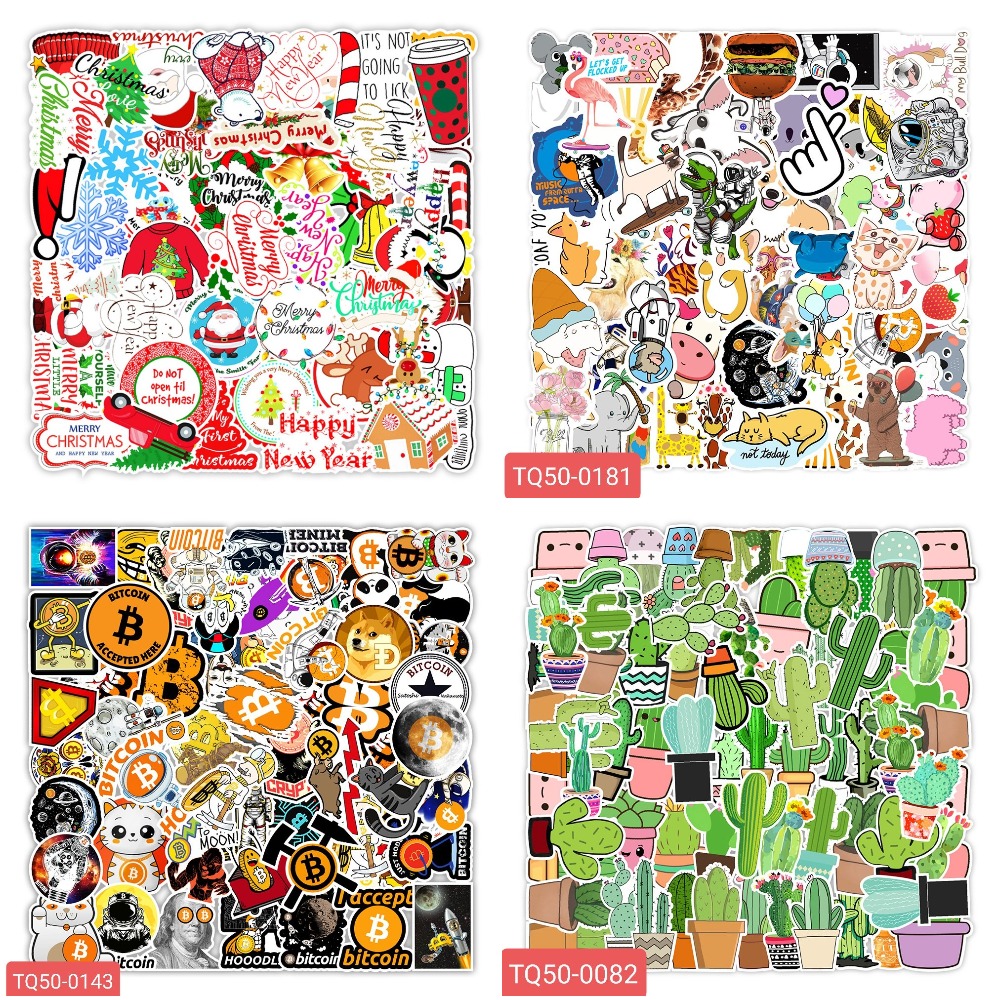 Bộ 50 chiếc Sticker trang trí laptop, xe hơi nhiều mẫu mã lựa chọn