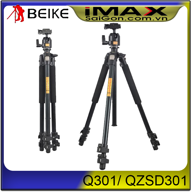 Chân máy ảnh Tripod Beike Q-301 + da cừu lau len