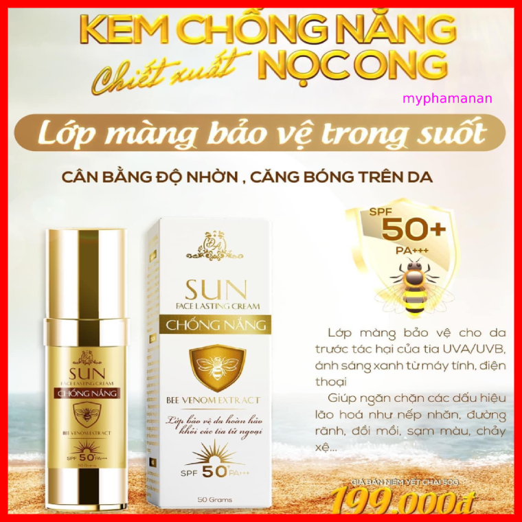 Kem chống nắng chiết xuất nọc ong collagen X3 Đông Anh 50gr - Kem chống nắng X3 Đông Anh chính hãng - Chống nắng nọc ong