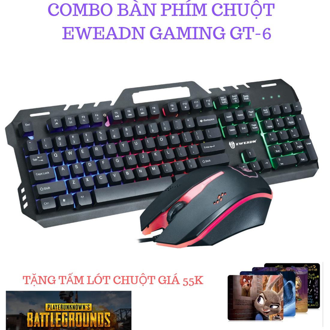 Combo bàn phím kèm chuột máy tính eweden gt6, chuyên game ban phim va chuot, keyboard