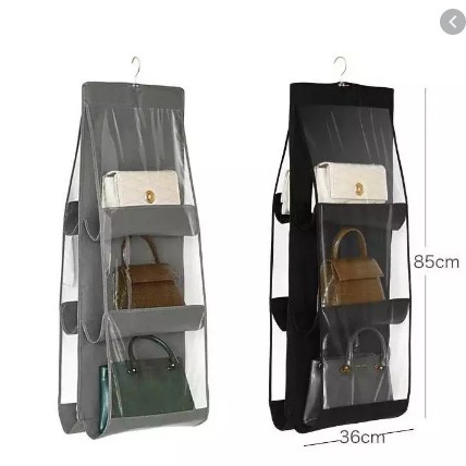 Túi treo túi xách 6 ngăn, túi treo giỏ xách, túi treo giỏ xách 6 ngăn, túi treo bảo vệ túi xách, giá treo túi xách 6 ngăn - shoptuankiet