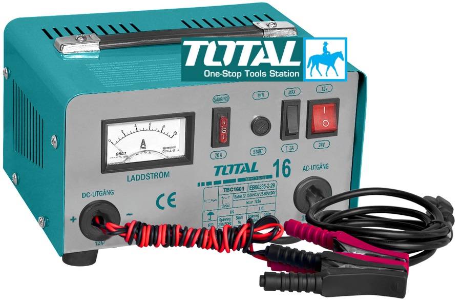 Máy sạc bình ắc qui 12v 24v total tbc1601 ing-cb1601