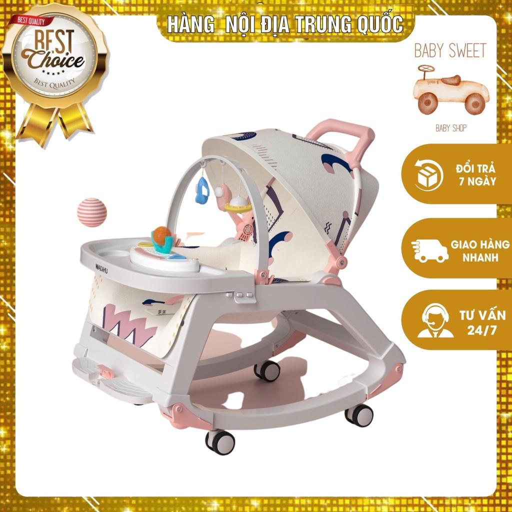 Ghế đa chức năng cho bé wdh009 ( bàn ăn cho bé , máy che , nghe nhạc , bập bênh .xe đẩy ,đồ chơi cho bé. wdghế