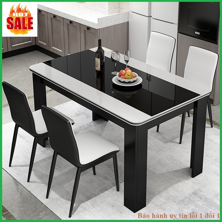Bộ bàn ăn cao cấp XML size 120cm kèm 4 ghế - Kèm ảnh thật