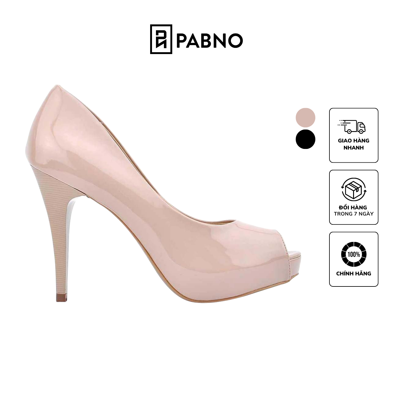 Giày cao gót PABNO PN452, Giày cao gót da bóng hở mũi đúp, Giày cao gót mũi nhọn 11cm phong cách Hàn Quốc