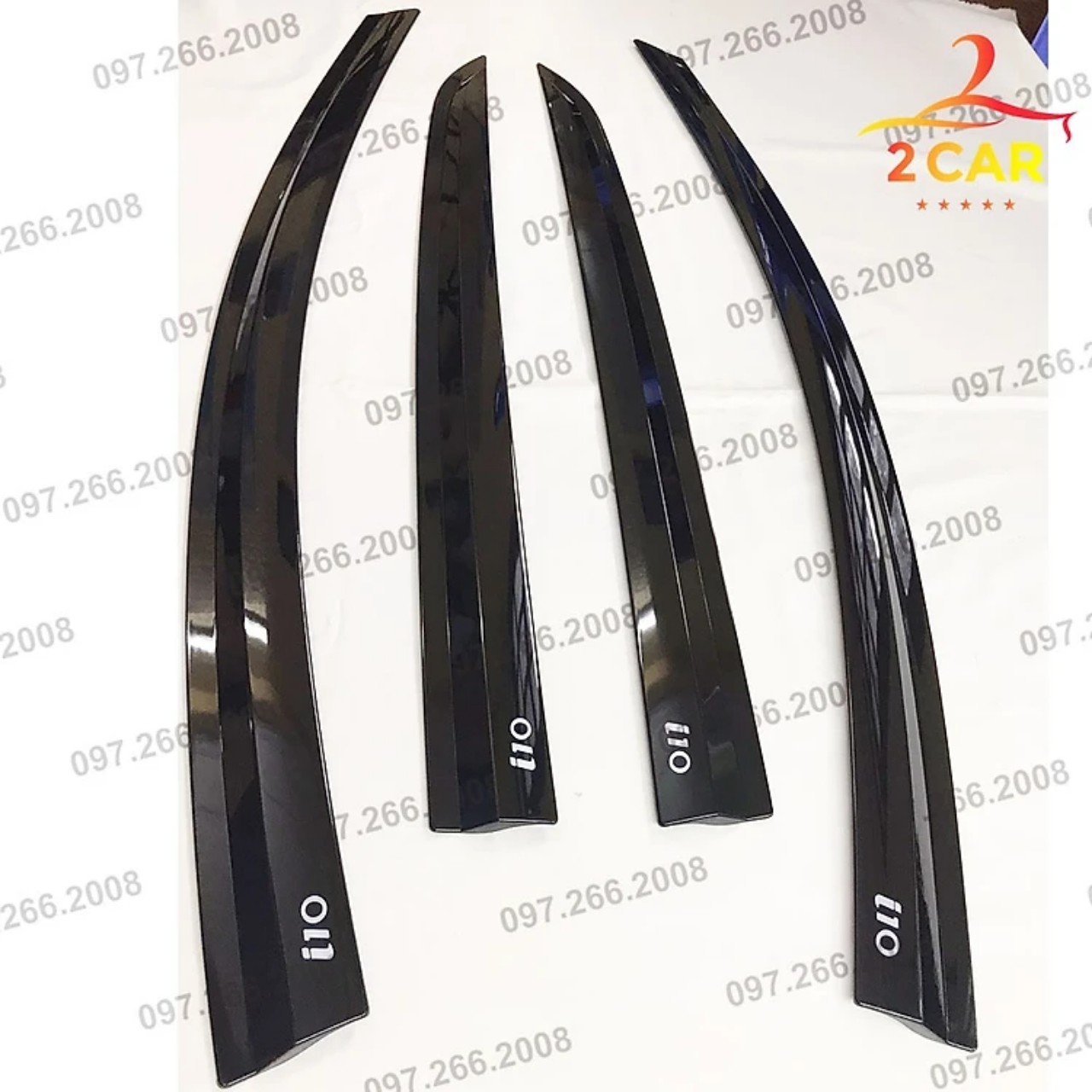 Vè che mưa xe hyundai i10 2014 - 2021 cao cấp, bản sedan - hatchback nhựa đen bóng, che mưa che nắng khi xuống kính
