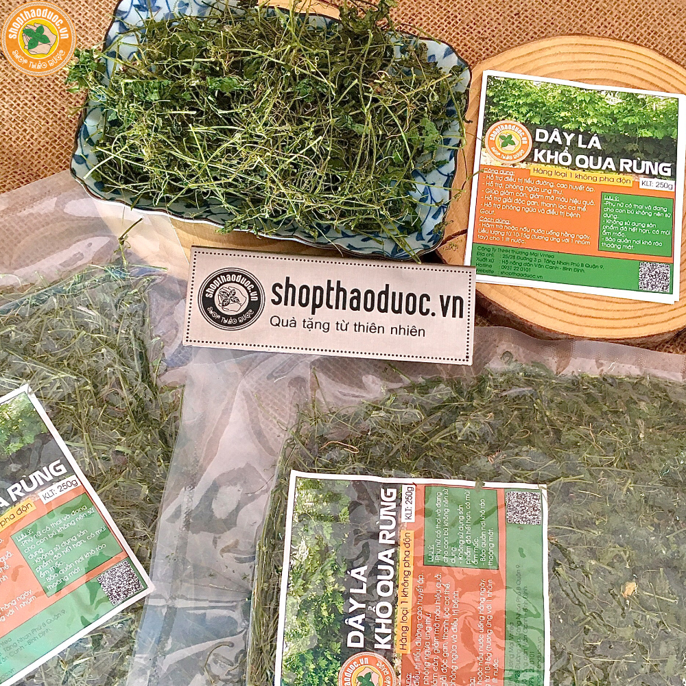 Combo 2 gói dây lá khổ qua rừng Shopthaoduoc sấy khô hút chân không - Dây lá mướp đắng rừng tốt cho người tiểu đường