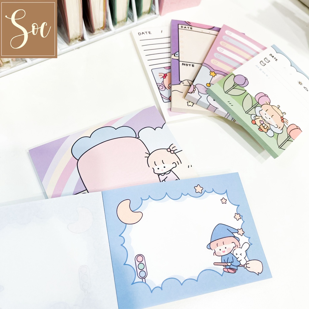 Tập giấy Note ghi chú Cô gái ngộ nghĩnh