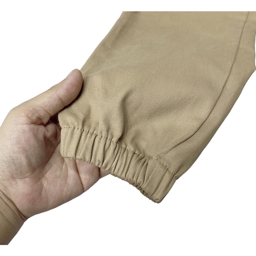 Quần Kaki Jogger bé trai size đại Max 56kg - Chất kaki co giãn nhẹ, mềm mịn