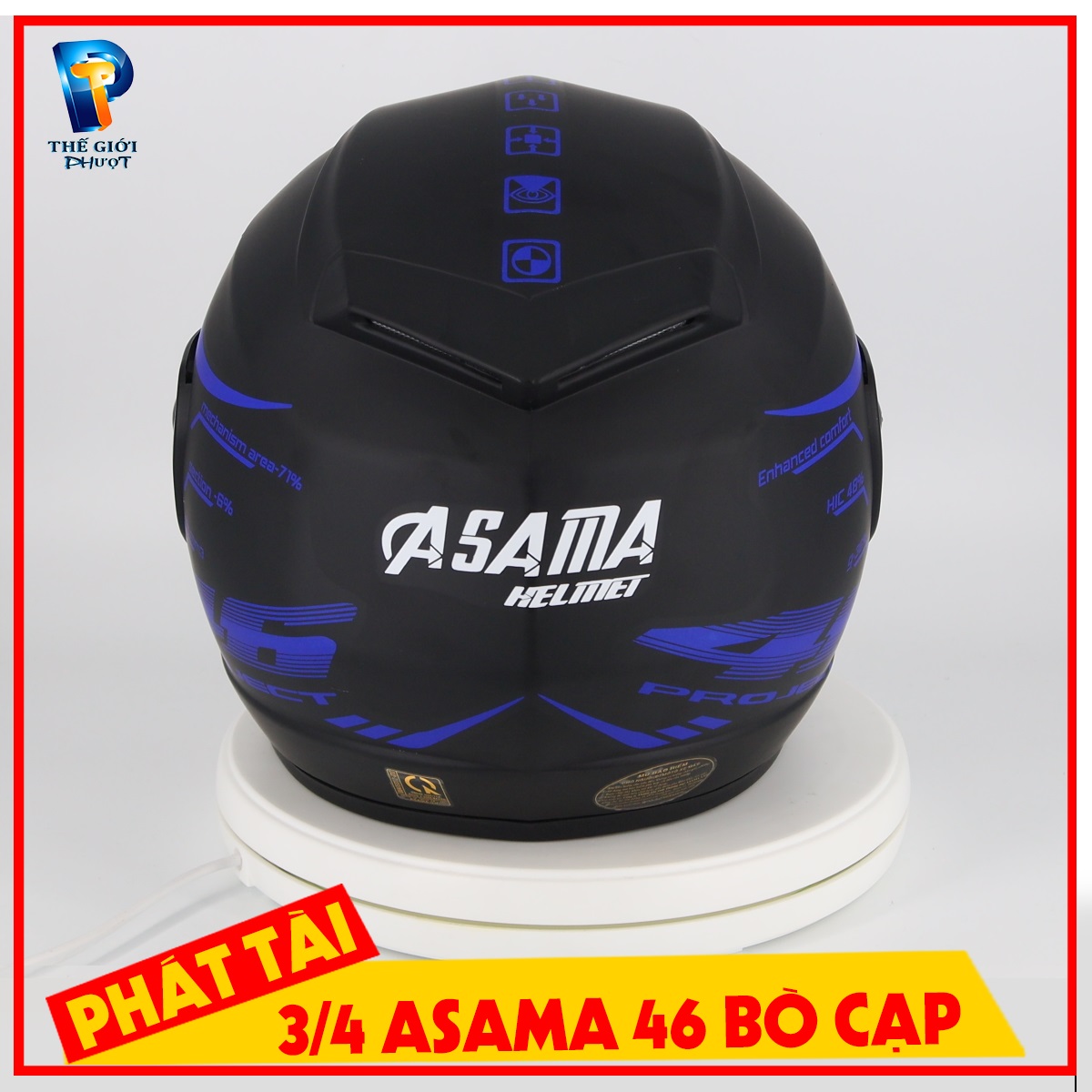 Mũ bảo hiểm ASAMA Bò Cạp Tem 46   Kính Khói - Bảo Hành Trọn Đời,Sản Phẩm Chất Lượng, Gian Hàng Uy Tín, Giá Cả Cực Tốt, Mua Ngay.